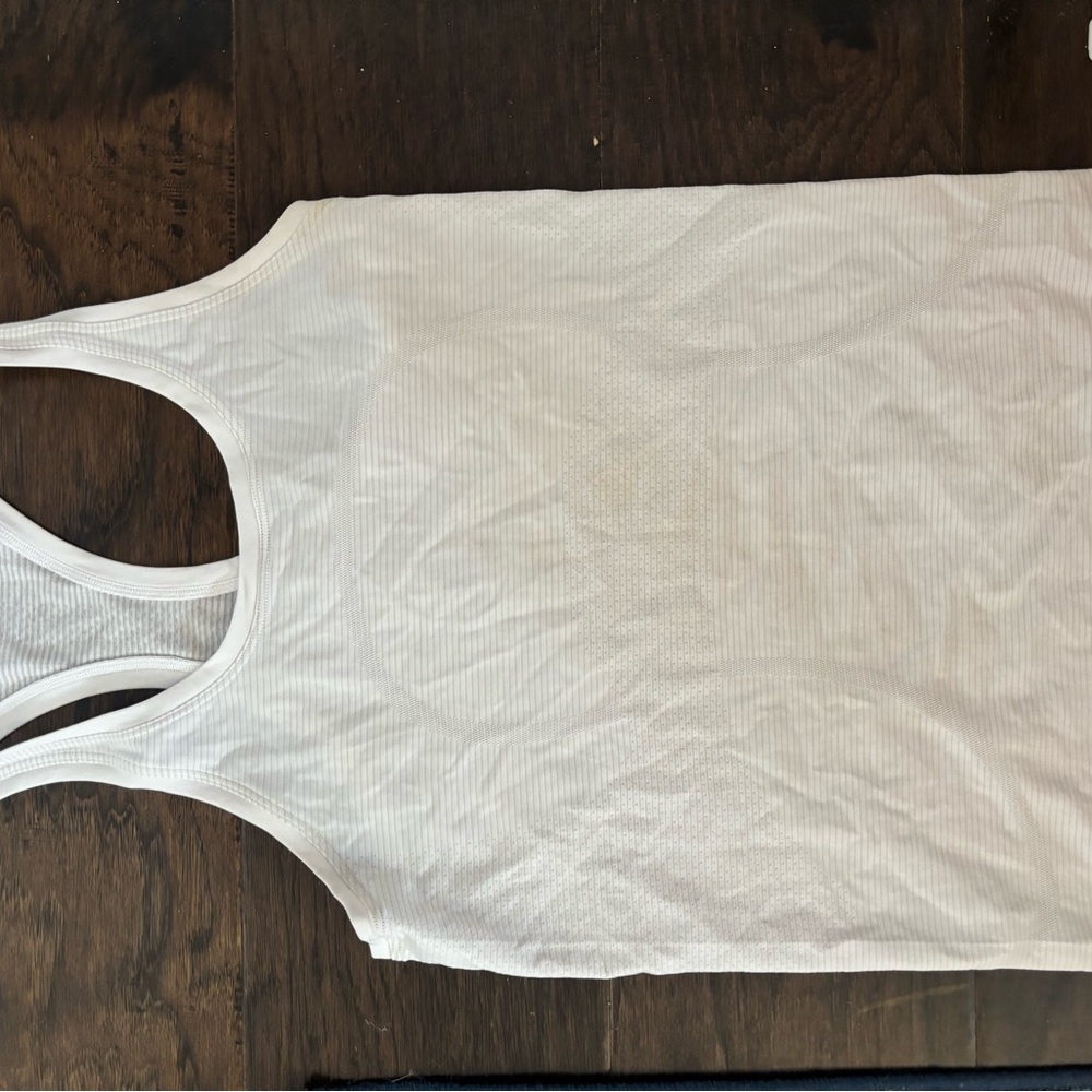 White Ribbed Tank Top